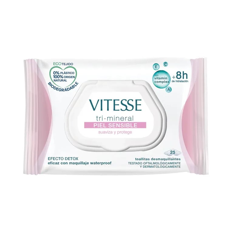 Toallitas Desmaquillantes Tri-Mineral Piel Sensible