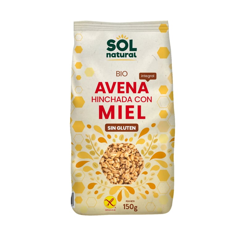 AVENA HINCHADA CON MIEL SIN GLUTEN BIO