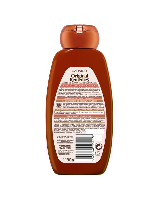 Original Remedies Kokosnussöl & Kakaobutter Shampoo 300 ml von Garnier