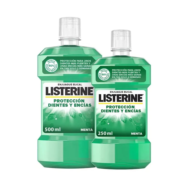 Protección Dientes Y Encías Enjuague Bucal Lote 500 ml + 250 ml