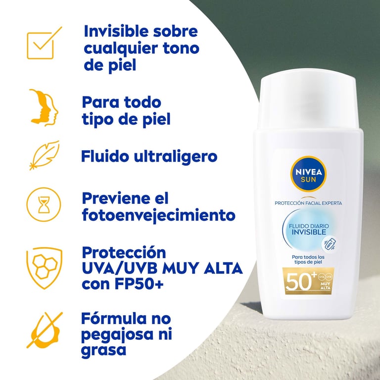 Fluide Facial Invisible SPF50+ 40 ml de Nivea