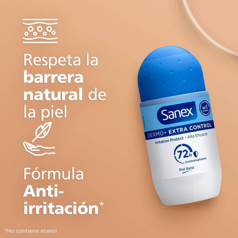 Dermo+ Extra Control 72h Deodorant Roll-on 50 ml von Sanex