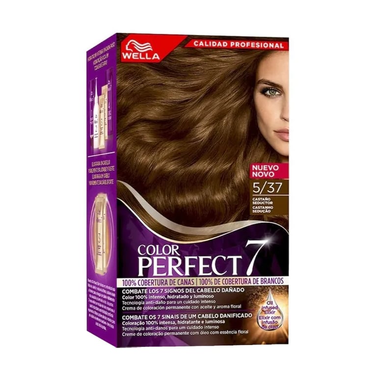 Color Perfect 7 100% Cobertura De Cabelo Branco #5/37 - Castanho Sedutor