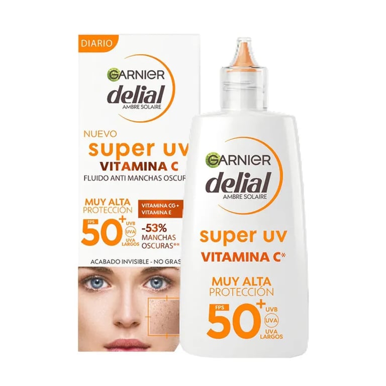 Delial Super UV Vloeistof Zonne Gezicht Antivlekken SPF50+