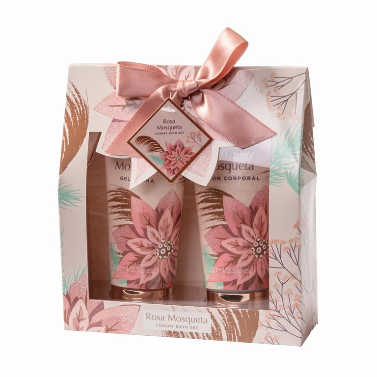 Set De Baño Rosa Mosqueta Gel Ducha 100 ml + Loción 100 ml