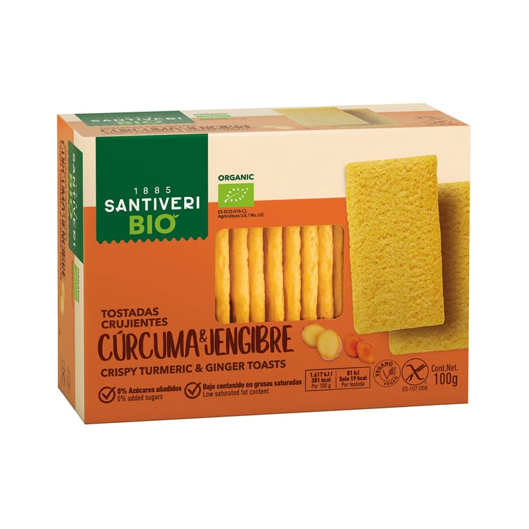 Biscottes Croustillantes Au Curcuma Et Au Gingembre Bio