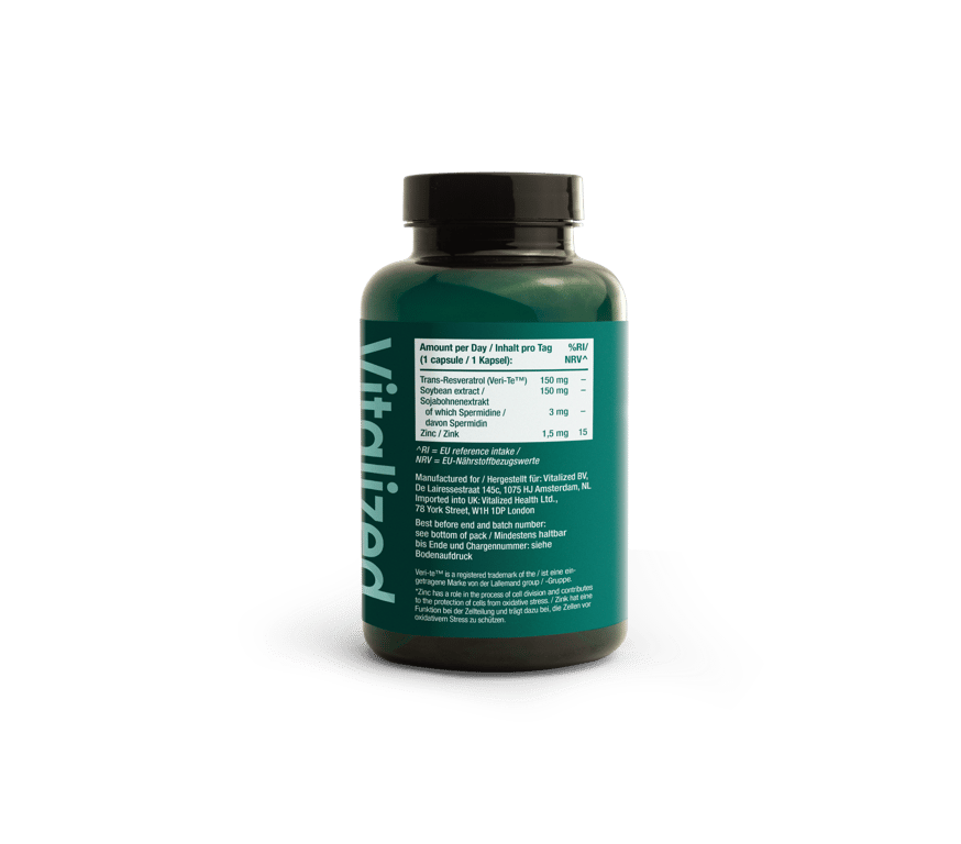 Spermidine & Resveratrol 30 Caps de Vitalized - imagen 3 de 3