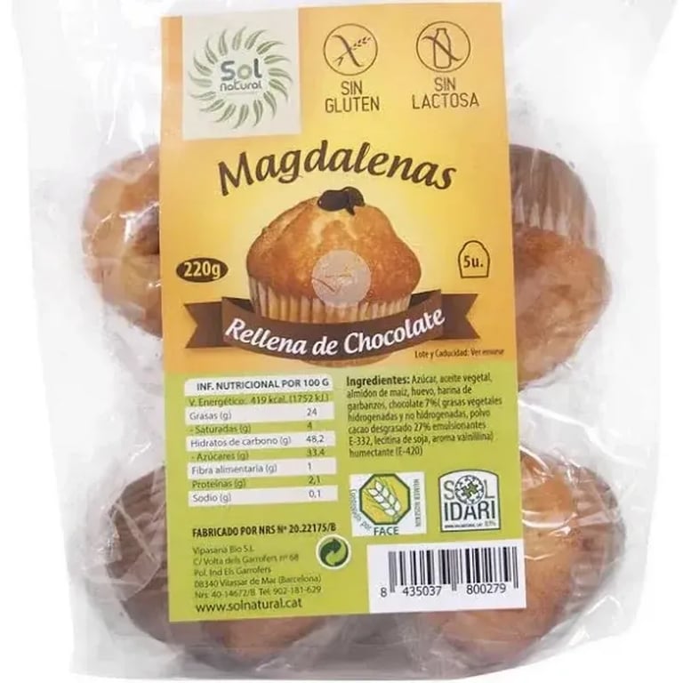 Gevulde Magdalenas Met Chocolade Zonder Gluten