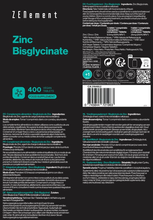 Zinc 25 mg Bisglycinat - imagen 4 de 6