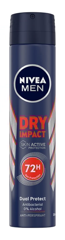 Déodorant Dry Impact 72H pour Hommes Déodorant Spray 200 ml