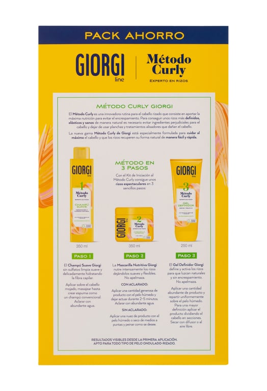 Curly Lot Shampooing 350Ml + Masque + Gel Définitif de Giorgi
