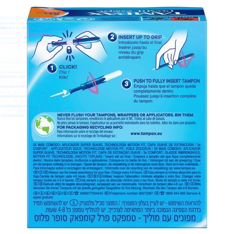 Tampax Pearl Compak #Super Plus 16 Uds de Tampax