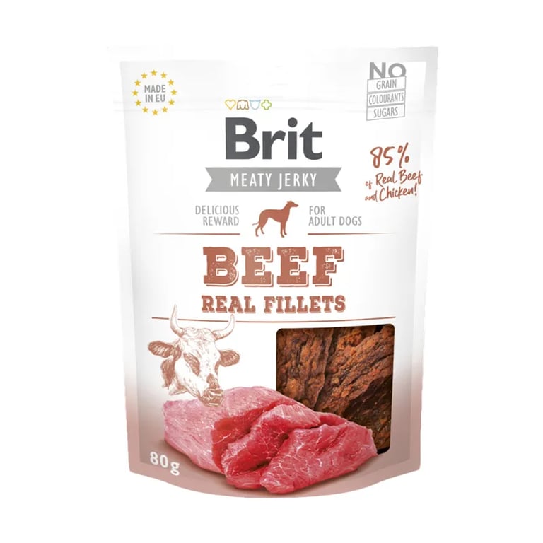 Meat Jerky Snack Dog Beef Real Fillets