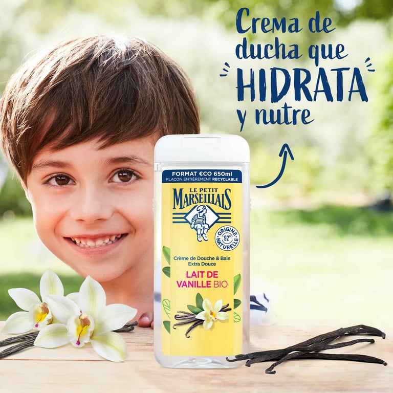 Crème De Douche Extra Douce Lait De Vanille Bio 650 ml de Le Petit Marseillais