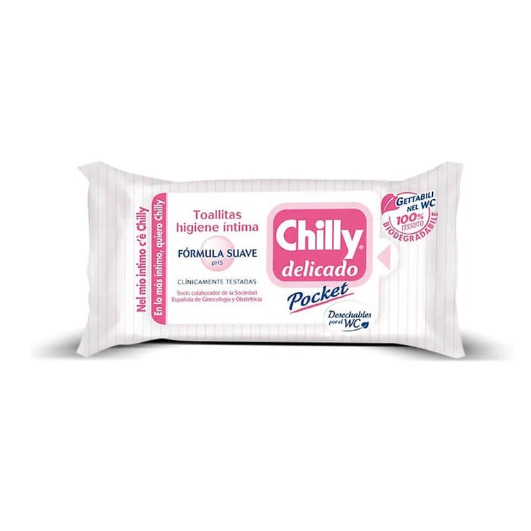 CHILLY DELICADO POCKET TOALLITAS ÍNTIMAS FÓRMULA SUAVE