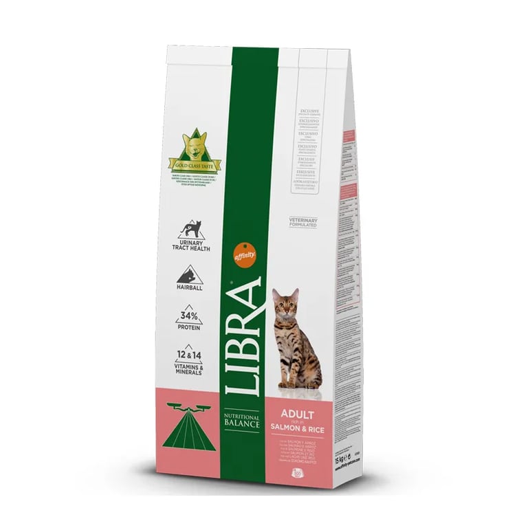 Libra Comida Para Gatos Adult Salmón y Arroz 1,5 Kg