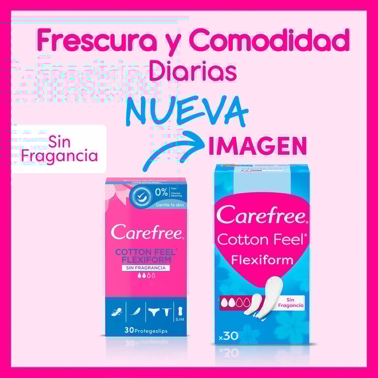 Cotton Feel Flexiform 30 Unités de Carefree