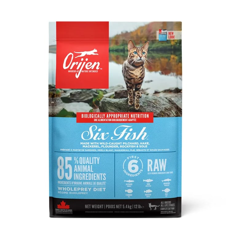 Orijen Dry 6 & Fish Cat & Kitten 5,4 Kg