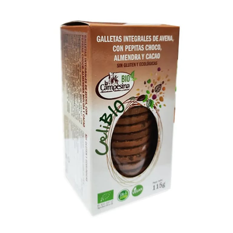 Celibio Vollkorn Hafer Schoko Mandeln Kakao Kekse
