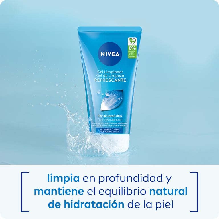 Gel Limpiador Refrescante Flor De Loto Piel Normal Mixta 150 ml de Nivea