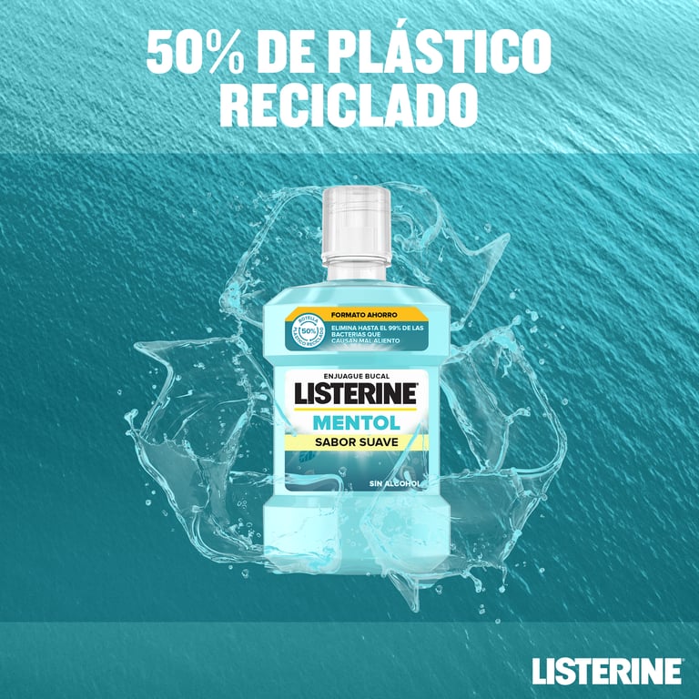 Zero 0% Enjuague Bucal Lote 2 Uds 1000 ml de Listerine
