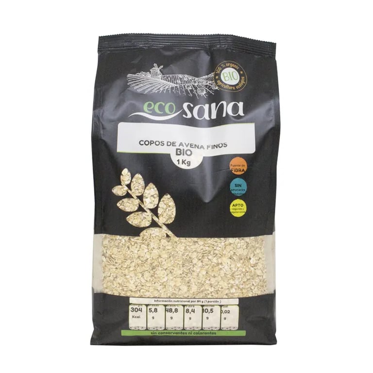 COPOS DE AVENA FINOS SIN GLUTEN BIO