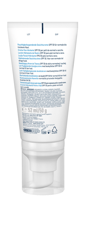 Cerave Loção Hidratante Facial Spf50 52 ml da Cerave