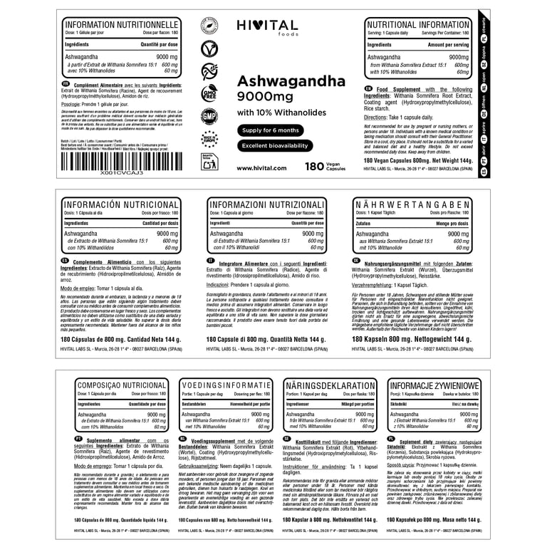 Ashwagandha 9000mg - imagen 2 de 2