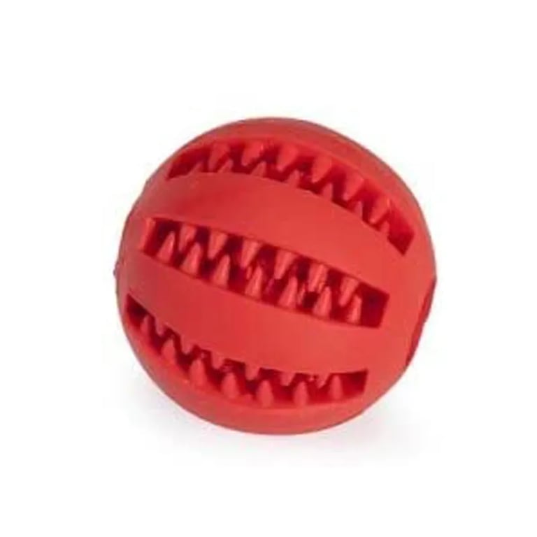 Jouet Dentaire Balle Caoutchouc Rouge 5 cm