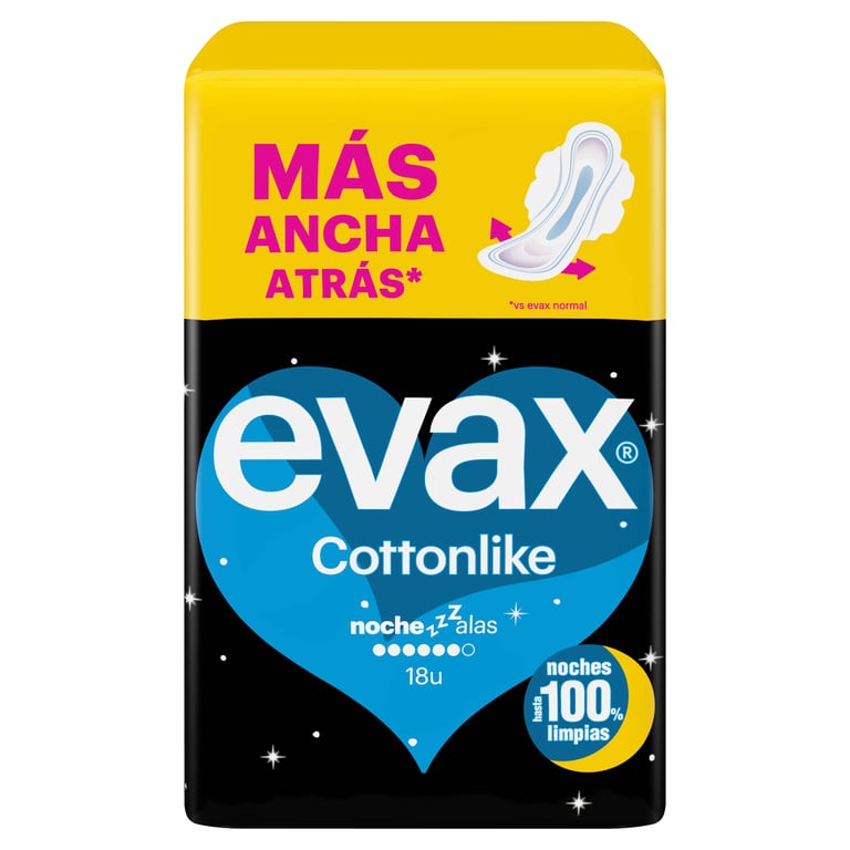 Evax Cottonlike Ailettes Nuit 18 Unités de Evax