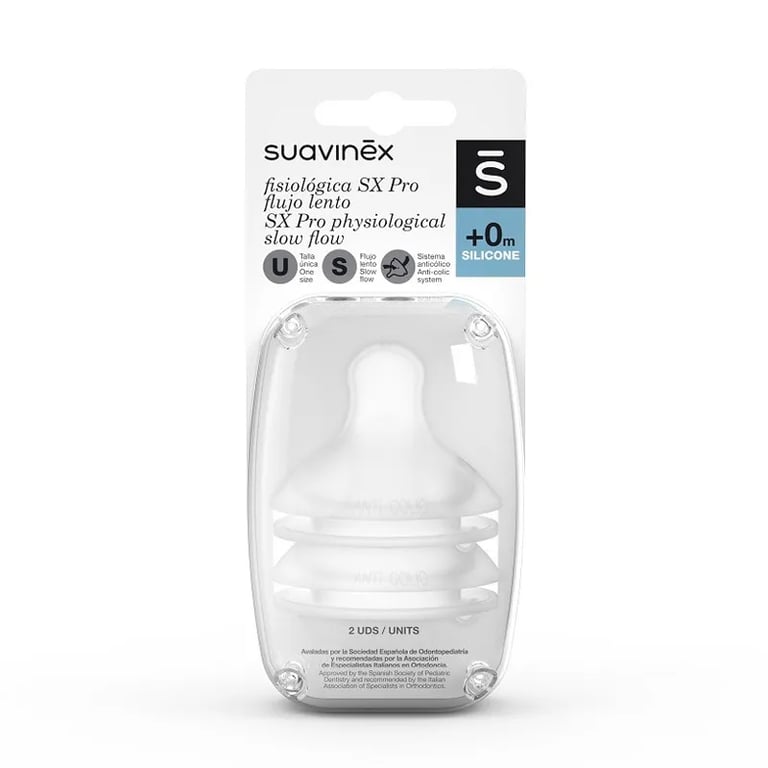 Tetina Fisiológica SX Pro Fluxo Lento Silicone 0M+
