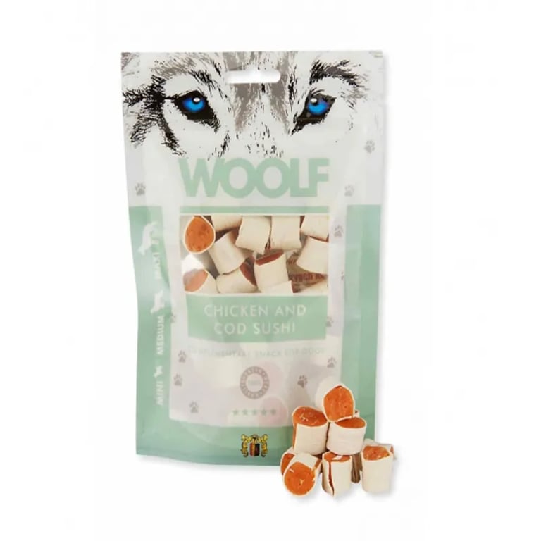 Snack Para Perros Sushi De Pollo Y Bacalao