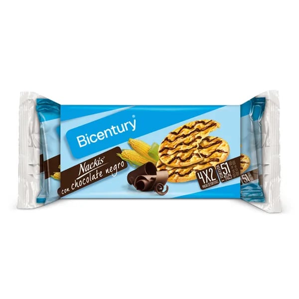 NACKIS DE MAIZ CON CHOCOLATE NEGRO
