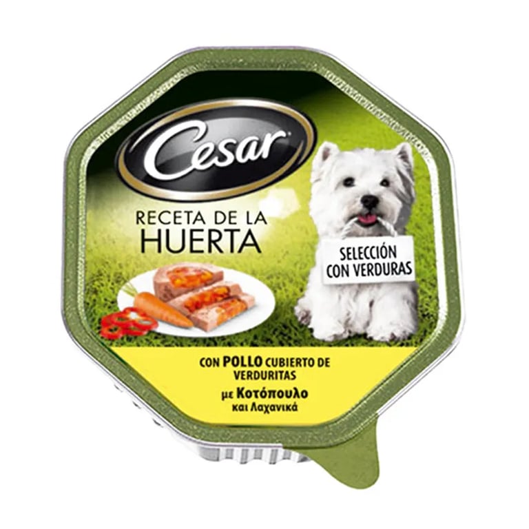 Tarrina Receta De La Huerta Pollo y Verduras Para Perro 150g