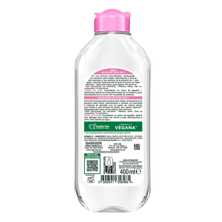 Skin Naturals Eau Micellaire Tout-en-un 400 ml de Garnier