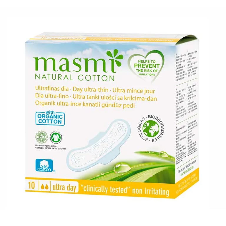 COMPRESAS MASMI NATURAL COTTON ULTRA DIA ALAS