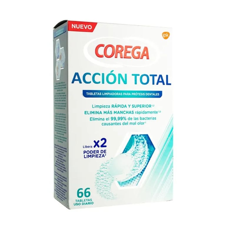 Corega Acción Total Tabletas Limpiadoras