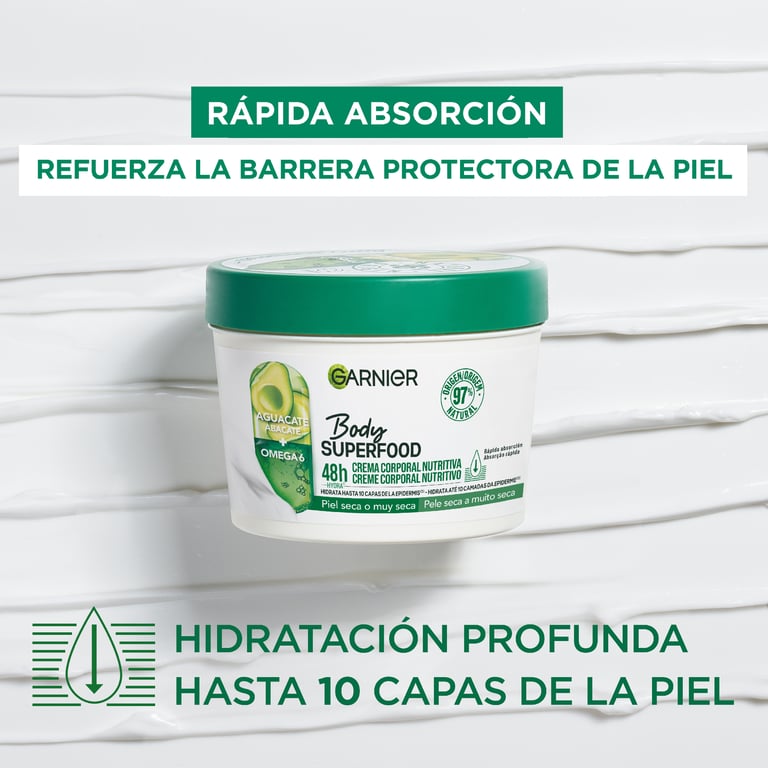 Body Superfood Avocat + Omega 6 380 ml de Garnier