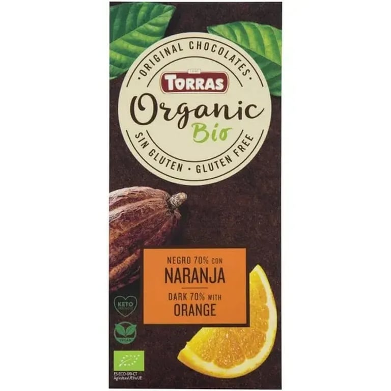 Dunkle Schokolade 70% Kakao Mit Orange Organic