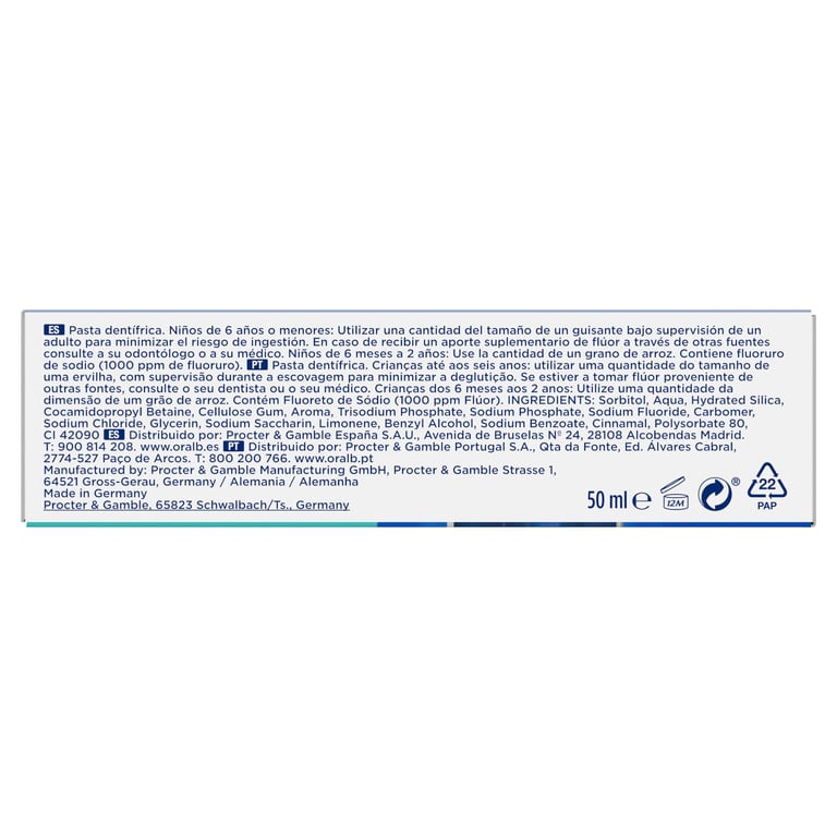 Oral-B Pâte Dentifrice Pro Kids 50 ml de Oral-B