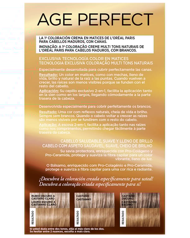 Excellence Age Perfect #6,13 Castaño Claro Frío Dorado de L'Oreal Paris