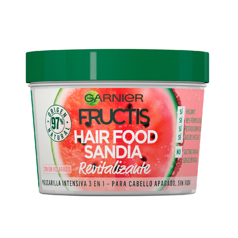 Fructis Hair Food Pastèque Masque Revitalisant 350 ml de Fructis - imagen 4 de 9