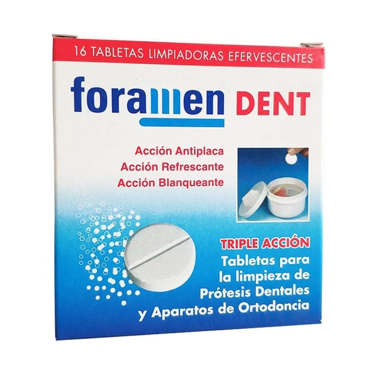 Tableta Limpieza Protisis Y Dentadura Triple Acción