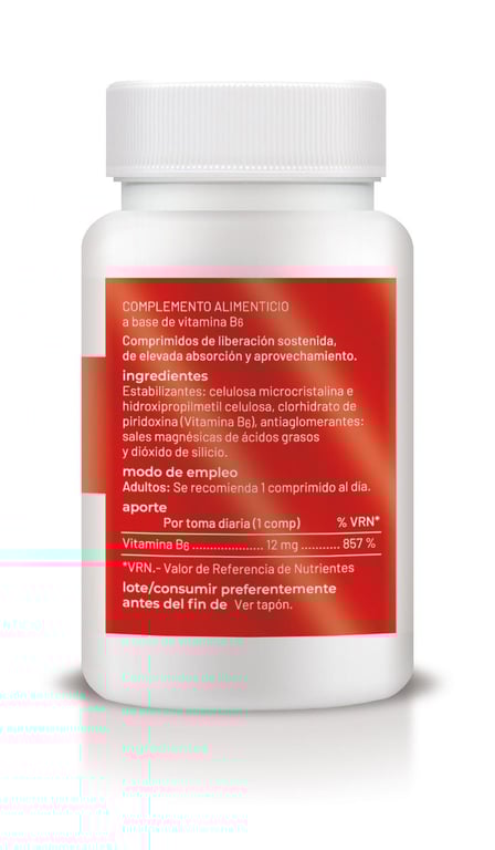 Vitamine B6 12 mg 60 Gélules de Soria Natural