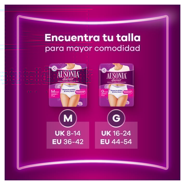 Ausonia Discreet Braguitas Plus 8 Uds de Ausonia