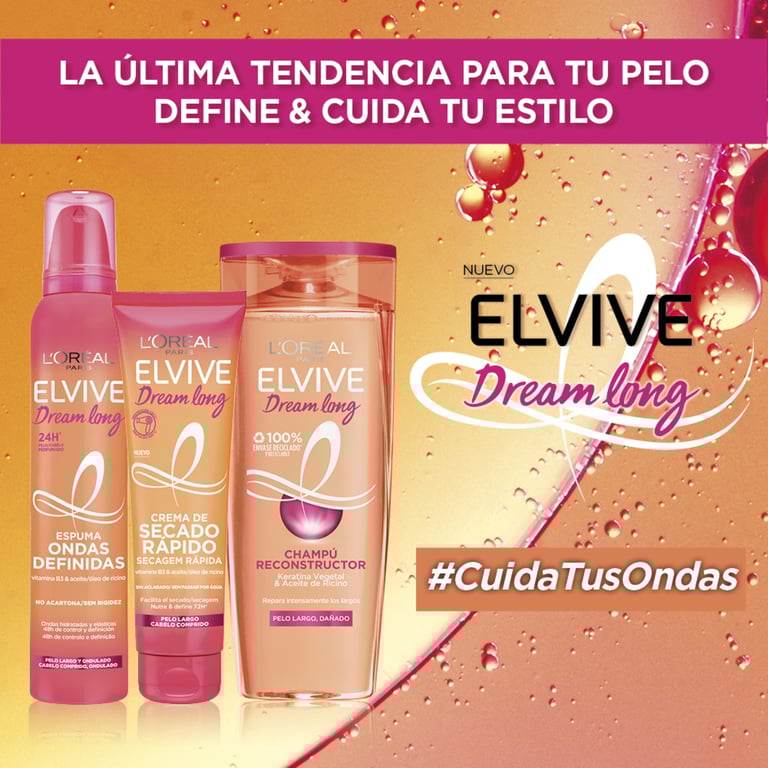 Dream Long Defined Wave Schaumstoff 200 ml von Elvive