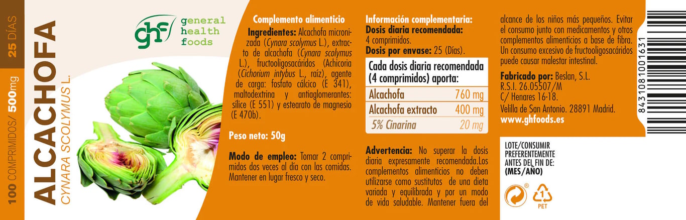 Artichaut 500 mg - imagen 4 de 7