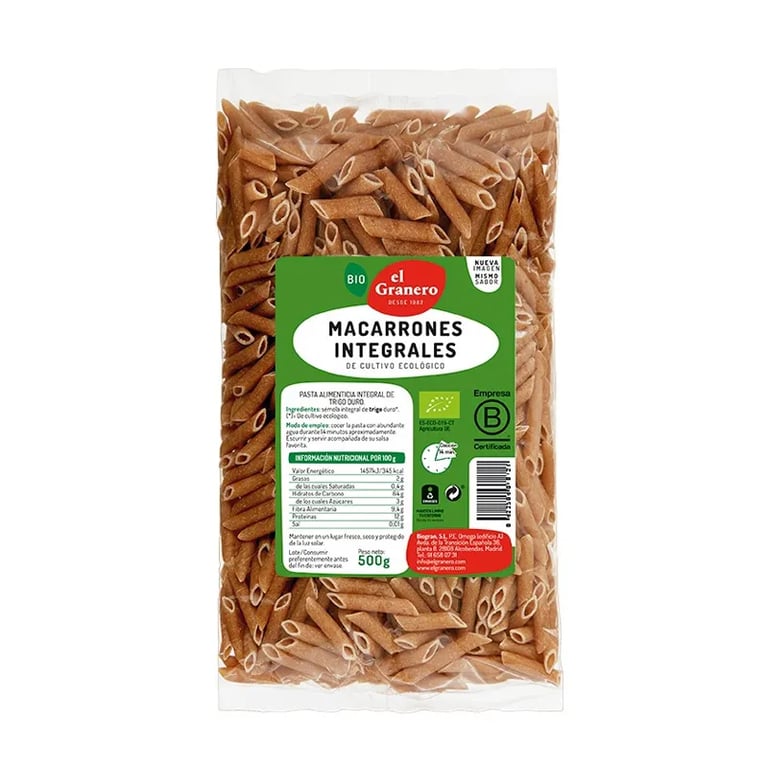 MACARRONES INTEGRALES BIO