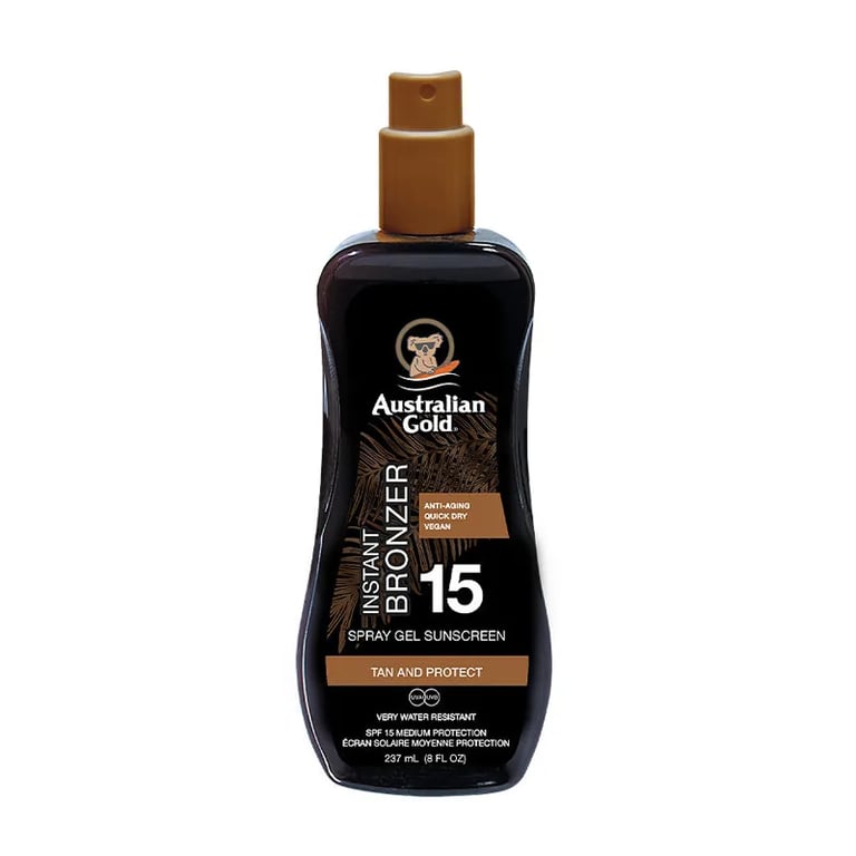 Sunscreen SPF15 Spray Gel With Instant Bronzer