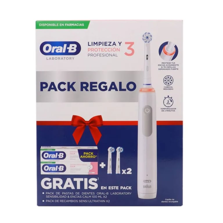 Pack Spazzolino Elettrico + 2 Testine + 2 Dentifrici Calm
